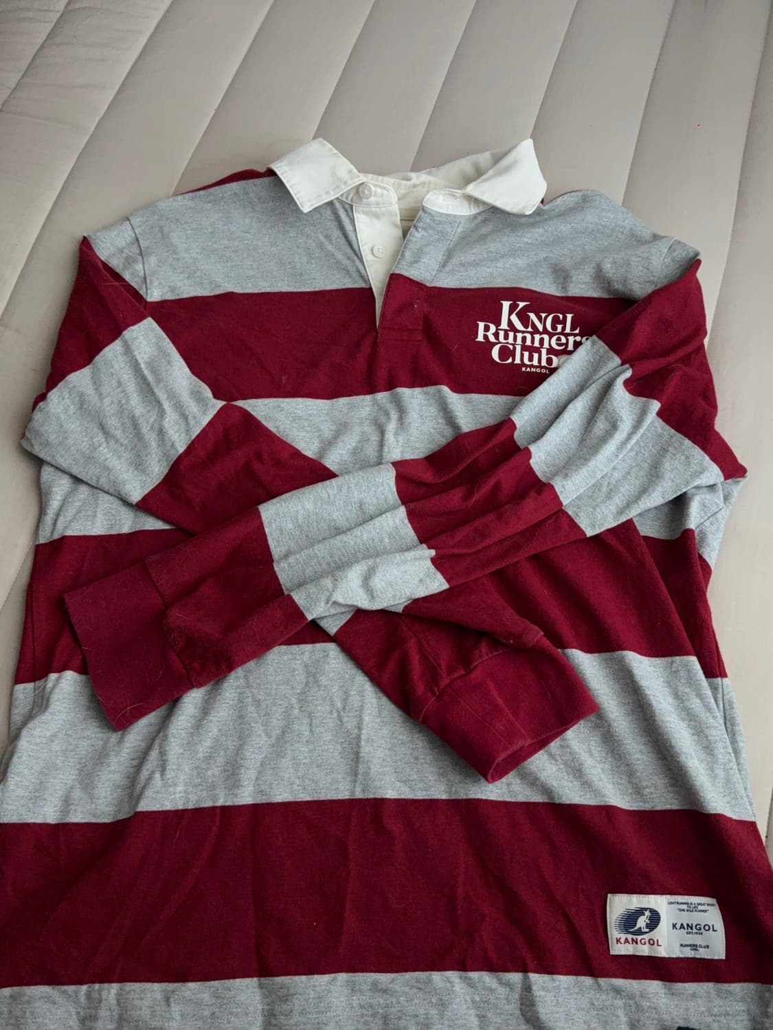 캉골 러너스클럽 럭비 스웨트셔츠 버건디 L 상품이미지1