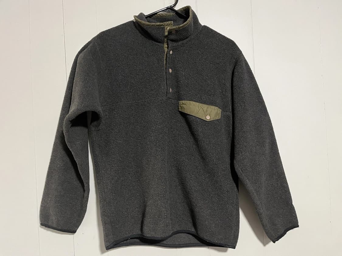 90s 파타고니아 신칠라 스냅-T 그레이/올리브 멕시코 상품이미지1