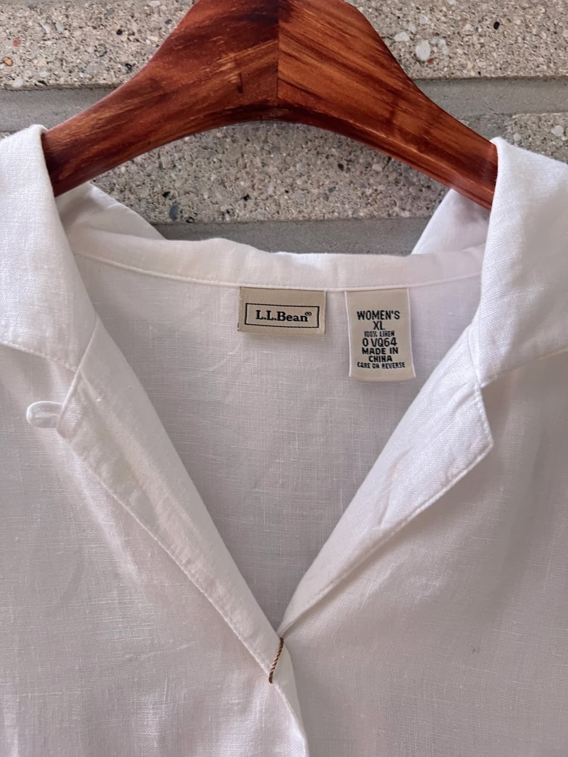 [XL]L.L.Bean  싱글포켓 화이트 린넨 셔츠 상품이미지3