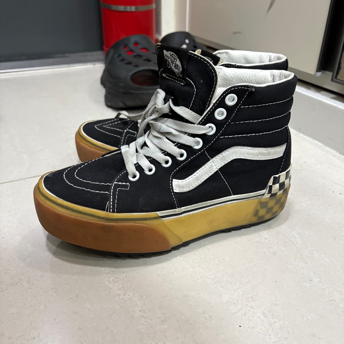반스 올드스쿨 하이 스택드 체커보드 상품이미지2