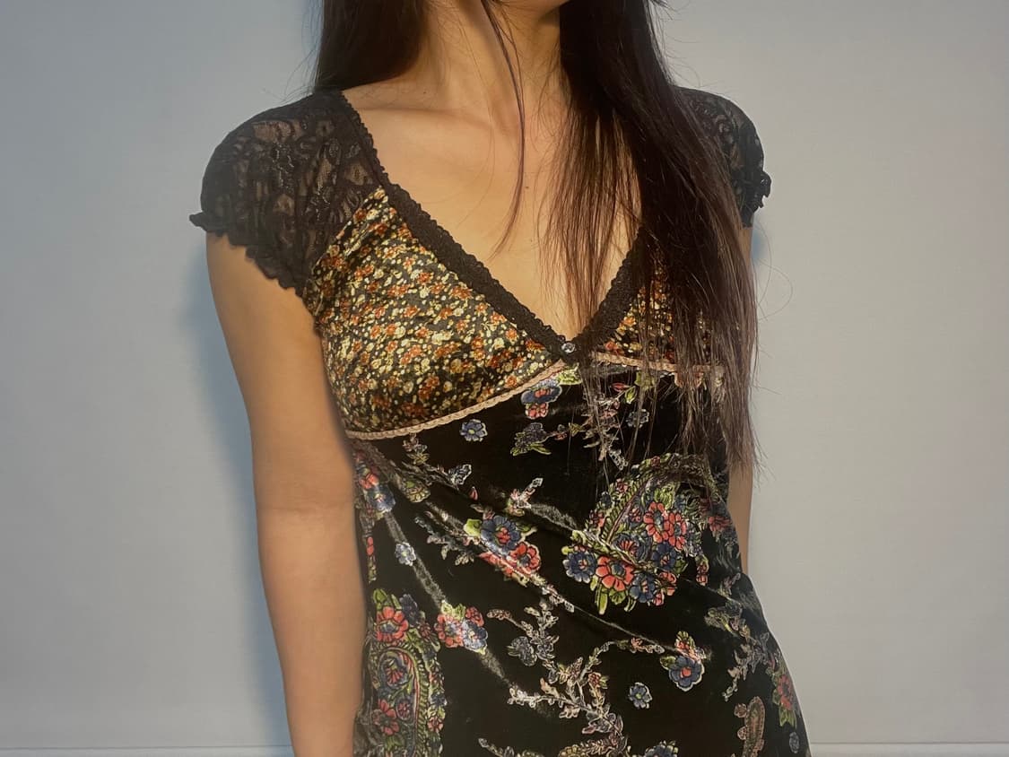 vintage velvet dress 상품이미지5