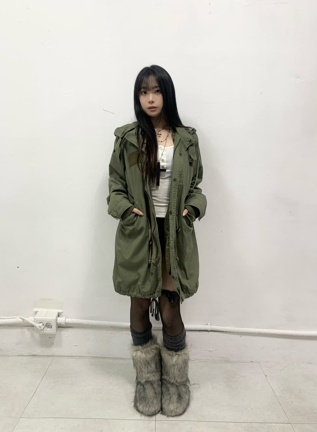 [CHRIS CHRSTY] 크리스크리스티 y2k 롱 야상 자켓 상품이미지2