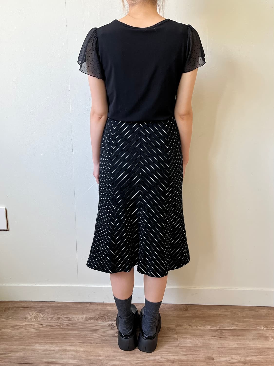 LEMIORE 스티치 캐시미어 스커트 상품이미지8