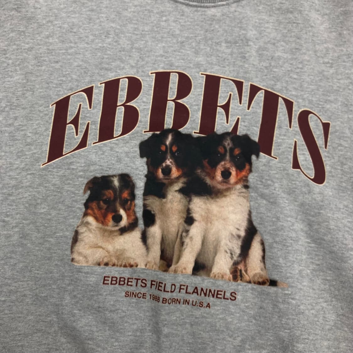 이벳필드 그레이 컬러 강아지 프린팅 빅로고 맨투맨 상품이미지2