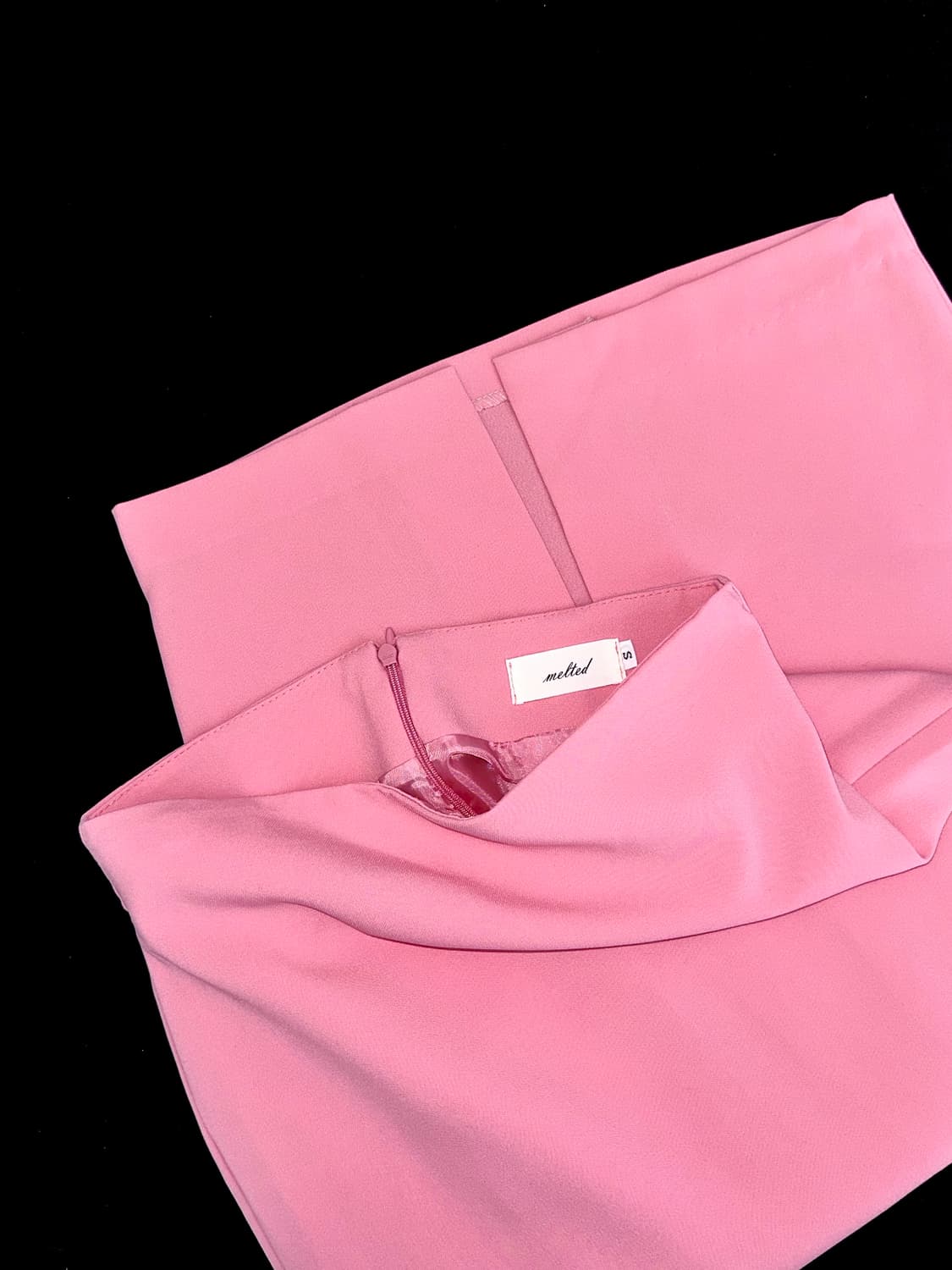 빈티지 핑크 h라인 롱스커트 상품이미지1