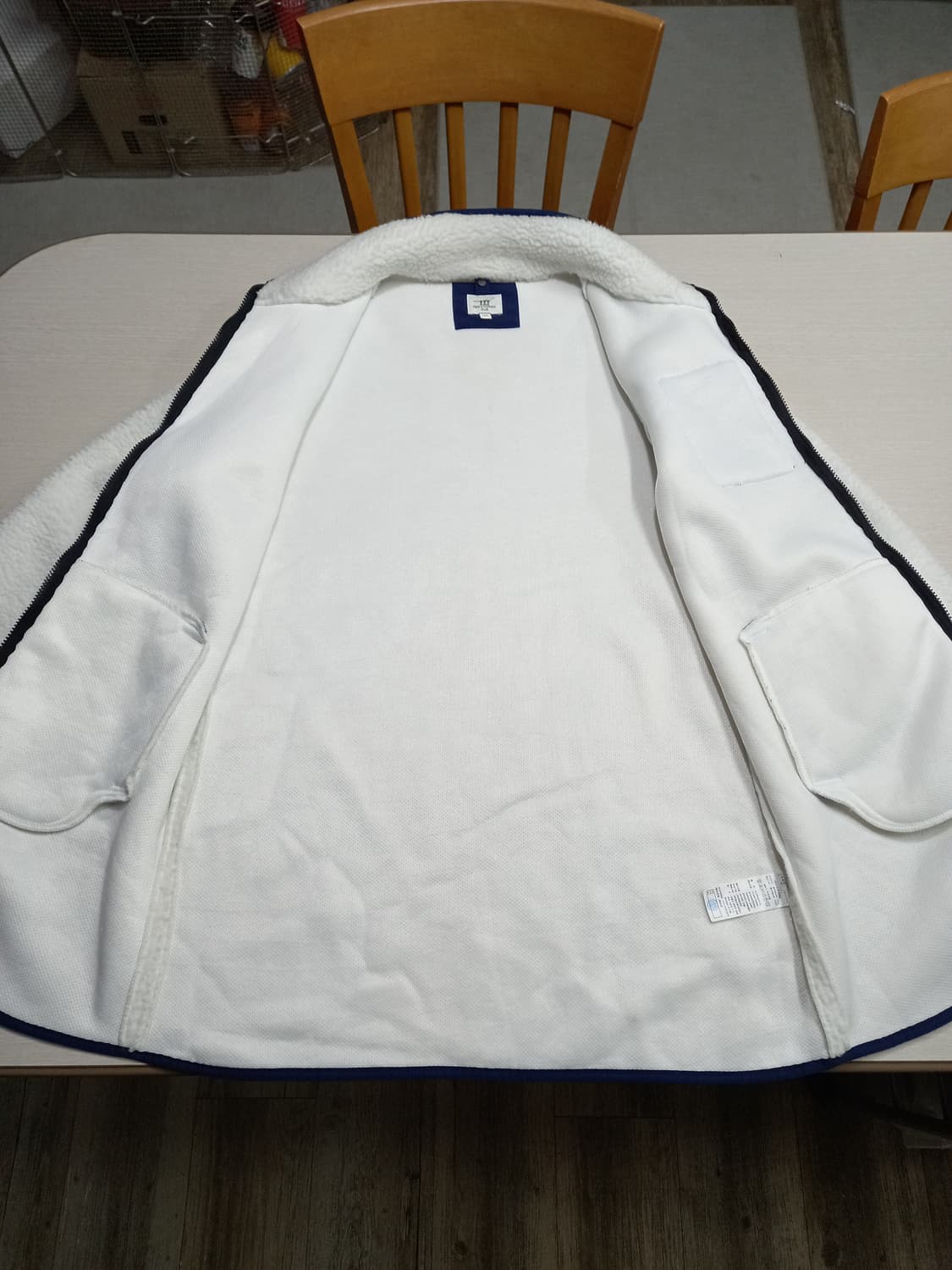 L-XL Henry Cottons 골프 뽀글이 후리스 화이트 L-687 상품이미지5