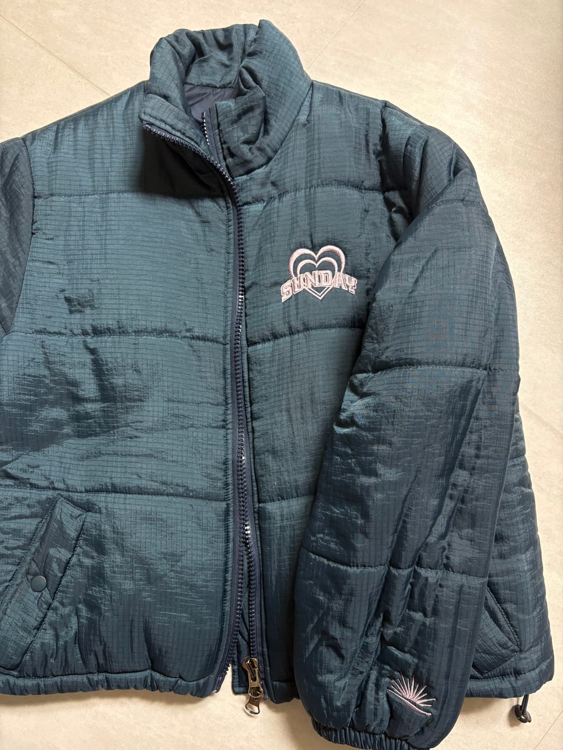 sundayfruitmarket 청록색 패딩 M 상품이미지2