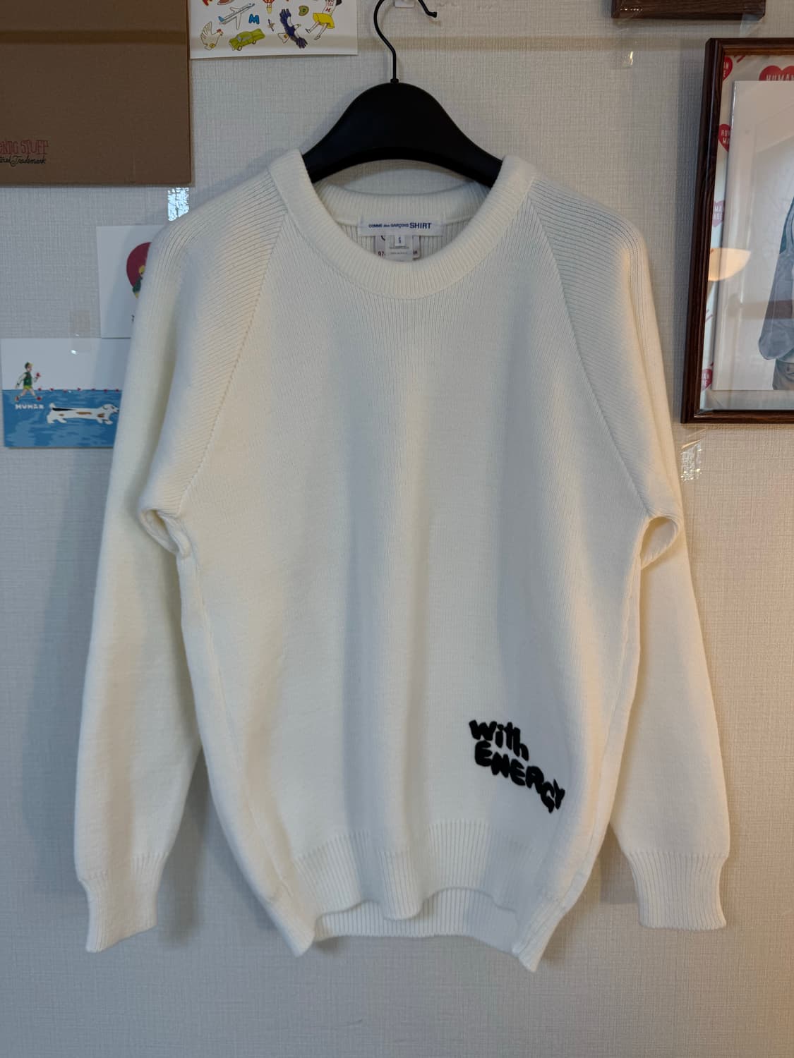 [S]Comme des Garcons 꼼데가르송 아이보리 레터링 니트 상품이미지1