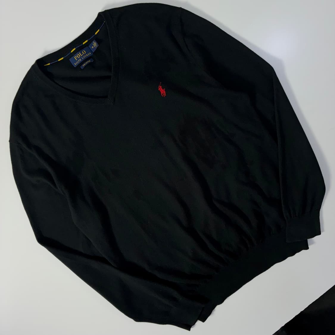 Polo  폴로 랄프로렌 자수 피마코튼 브이넥 니트   상품이미지2