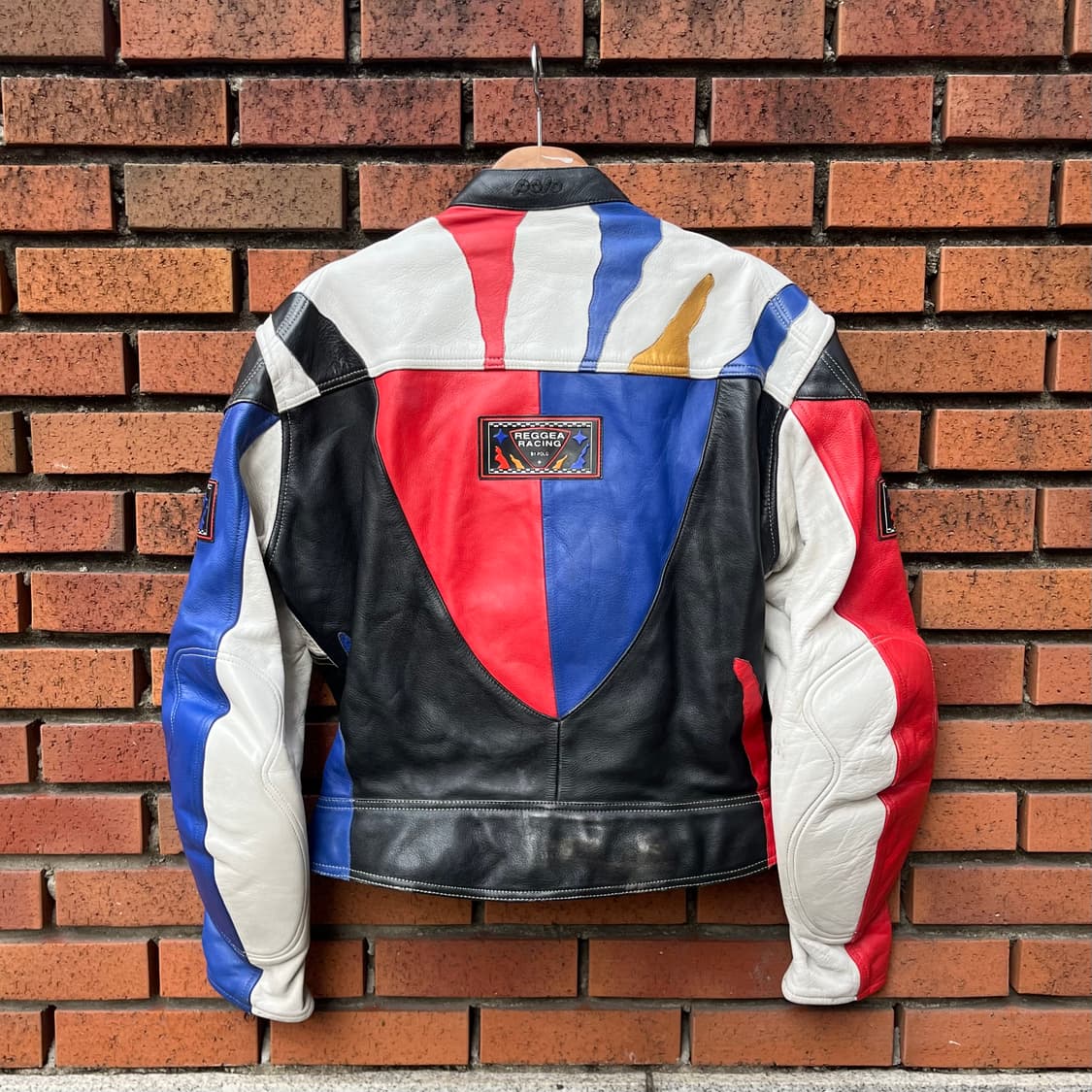 90s 빈티지 올드 가죽 레이싱 자켓 (100) 상품이미지5