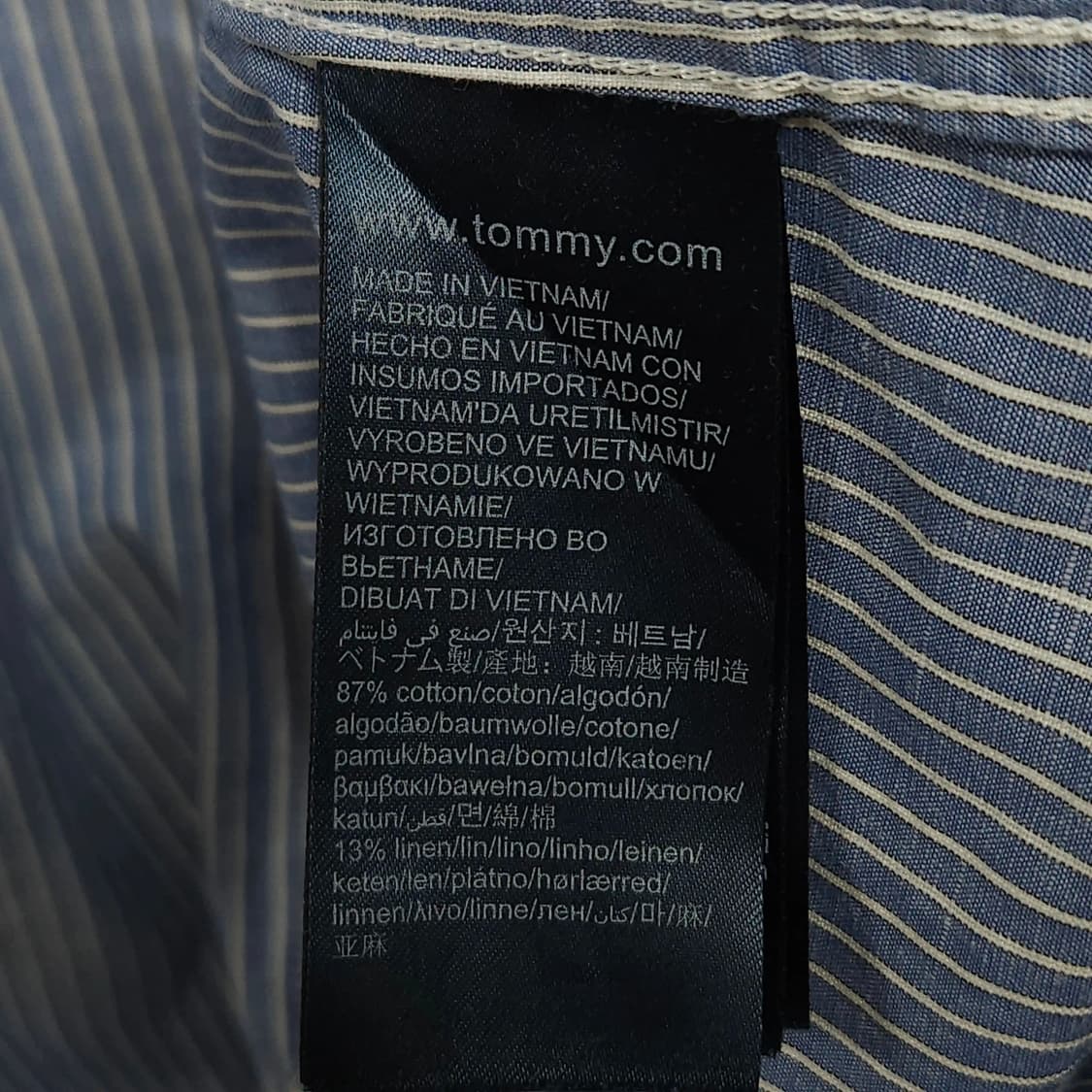 100)tommy 타미 스트라이프 반팔 셔츠 상품이미지4