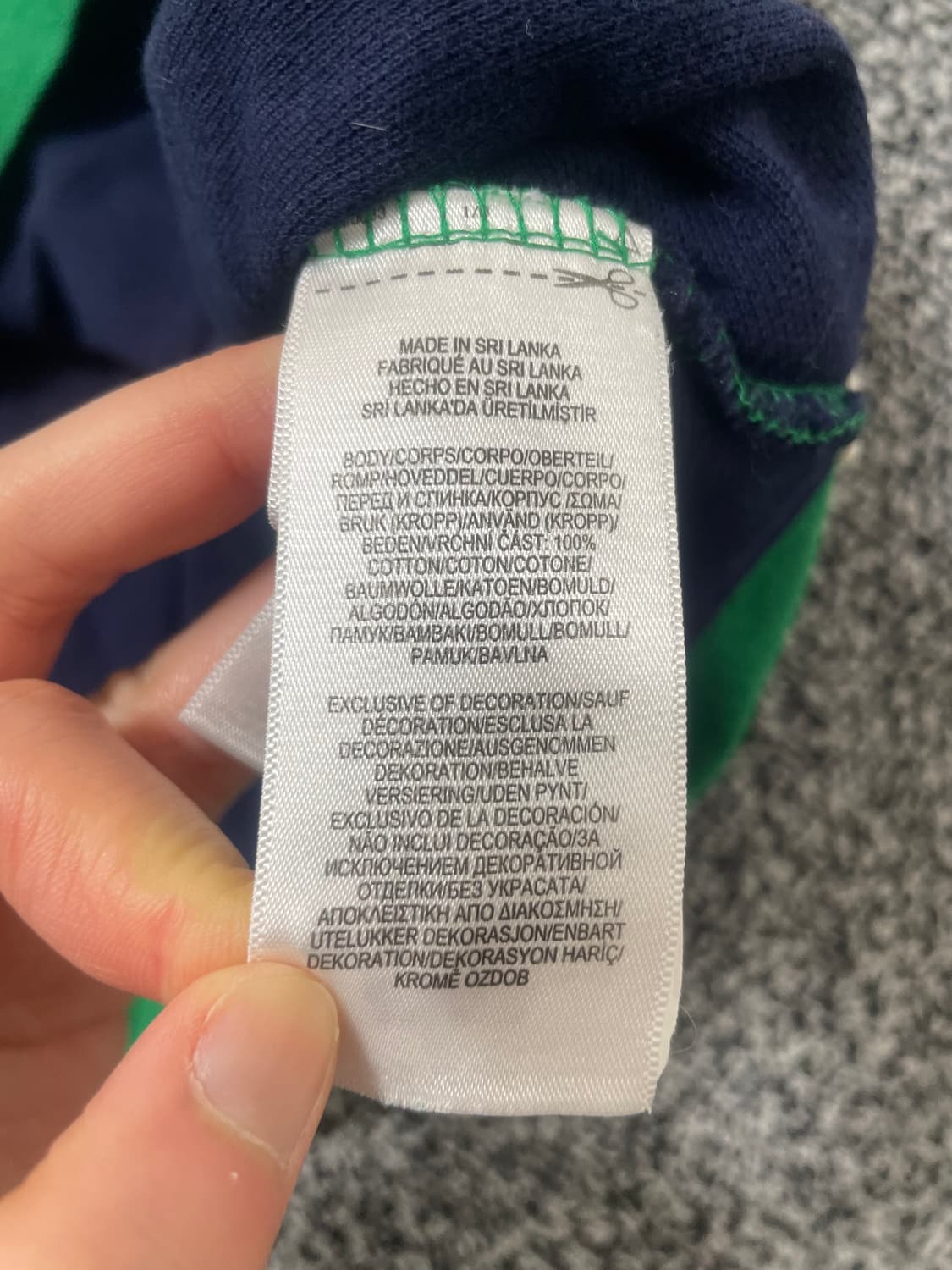 빈티지9. 폴로랄프로렌 스펠아웃 스트라이프 럭비 셔츠 네이비 그린 상품이미지4