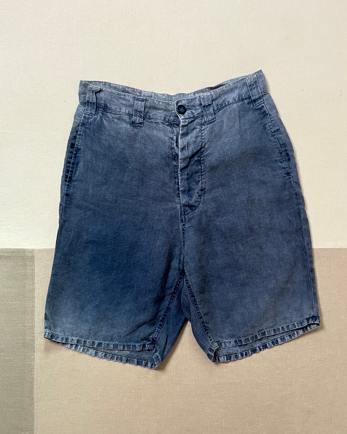 포터클래식 인디고 린넨 쇼츠 porter classic 반바지 상품이미지1