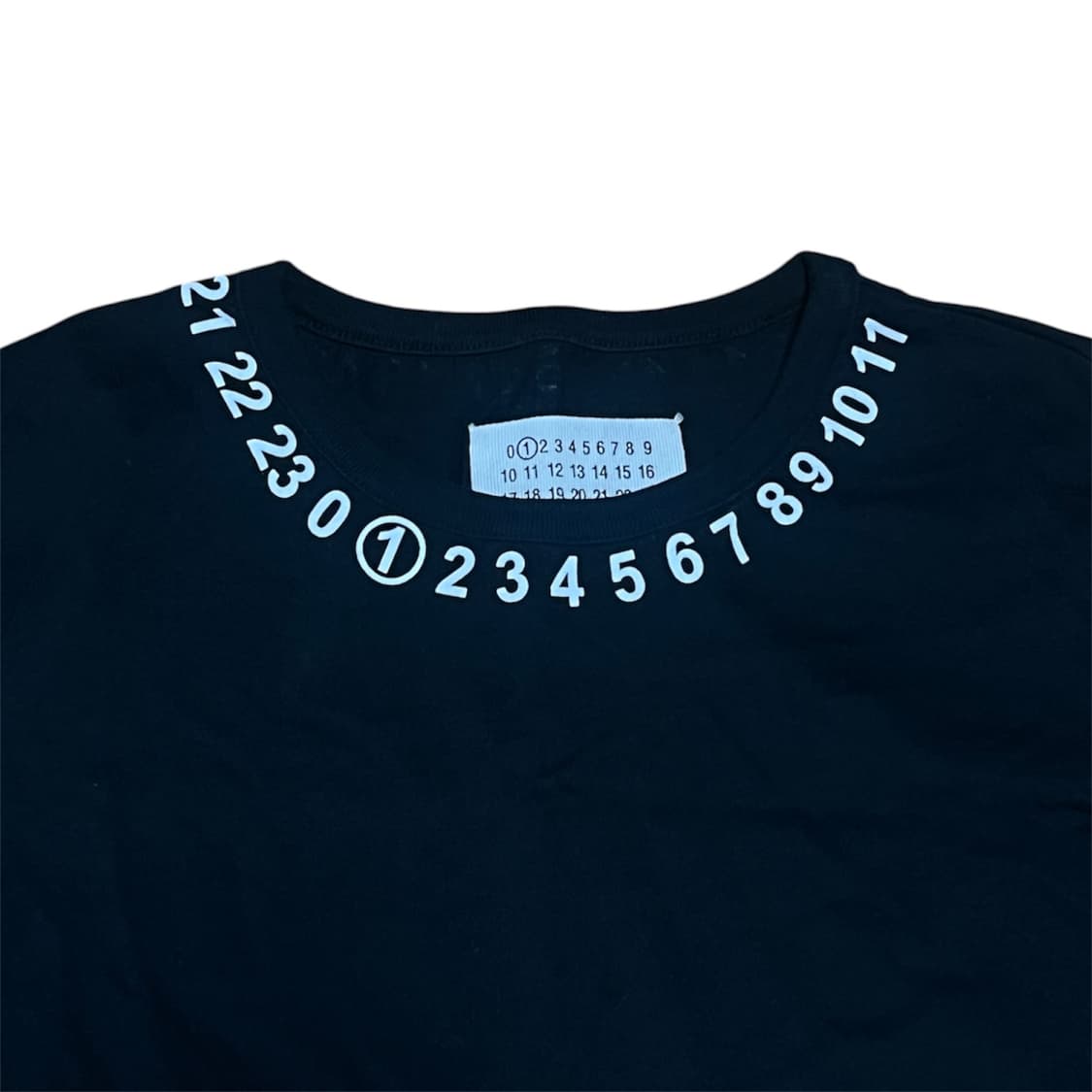 Maison Margiela 시그니처 넘버링 티셔츠 블랙 상품이미지2