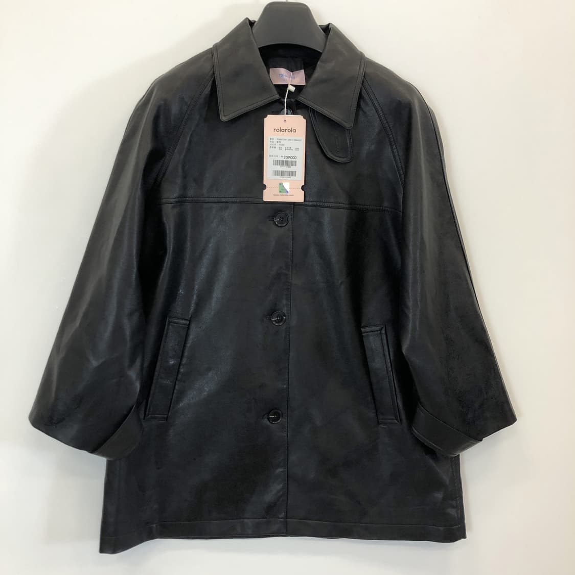 rolarola 로라로라 (새상품) 레더 카 코트 FREE 택가 20만  상품이미지1