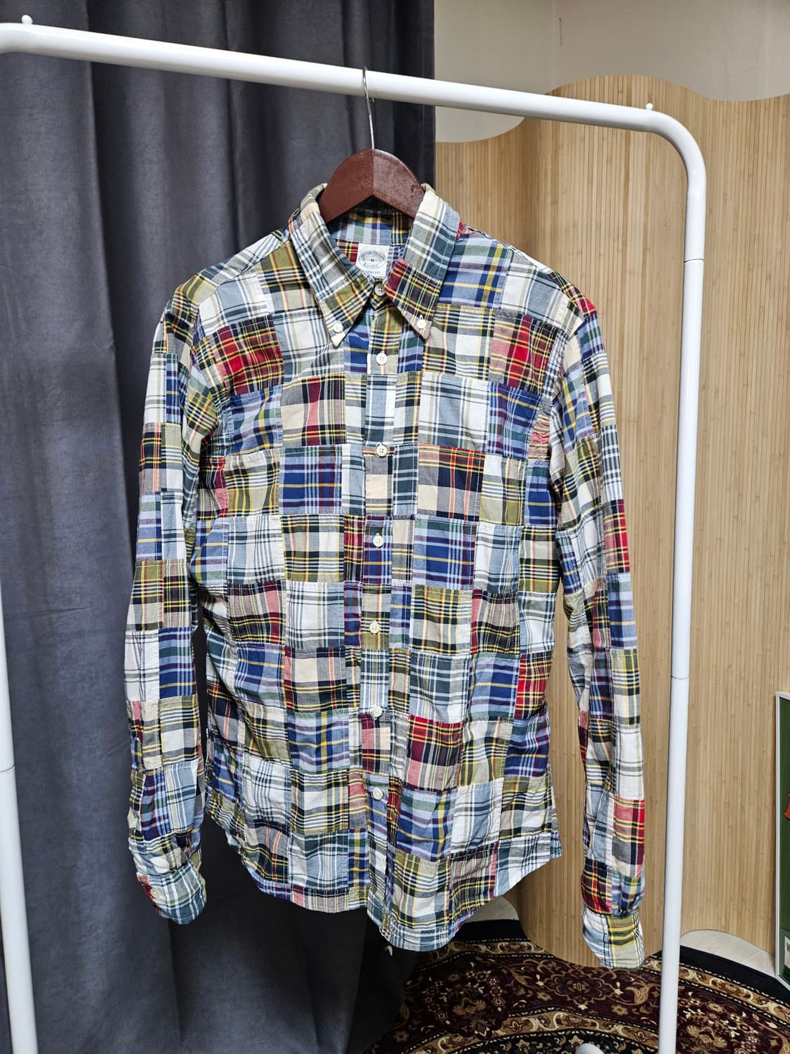 브룩스브라더스 마드라스 셔츠 리젠트핏 m 상품이미지1