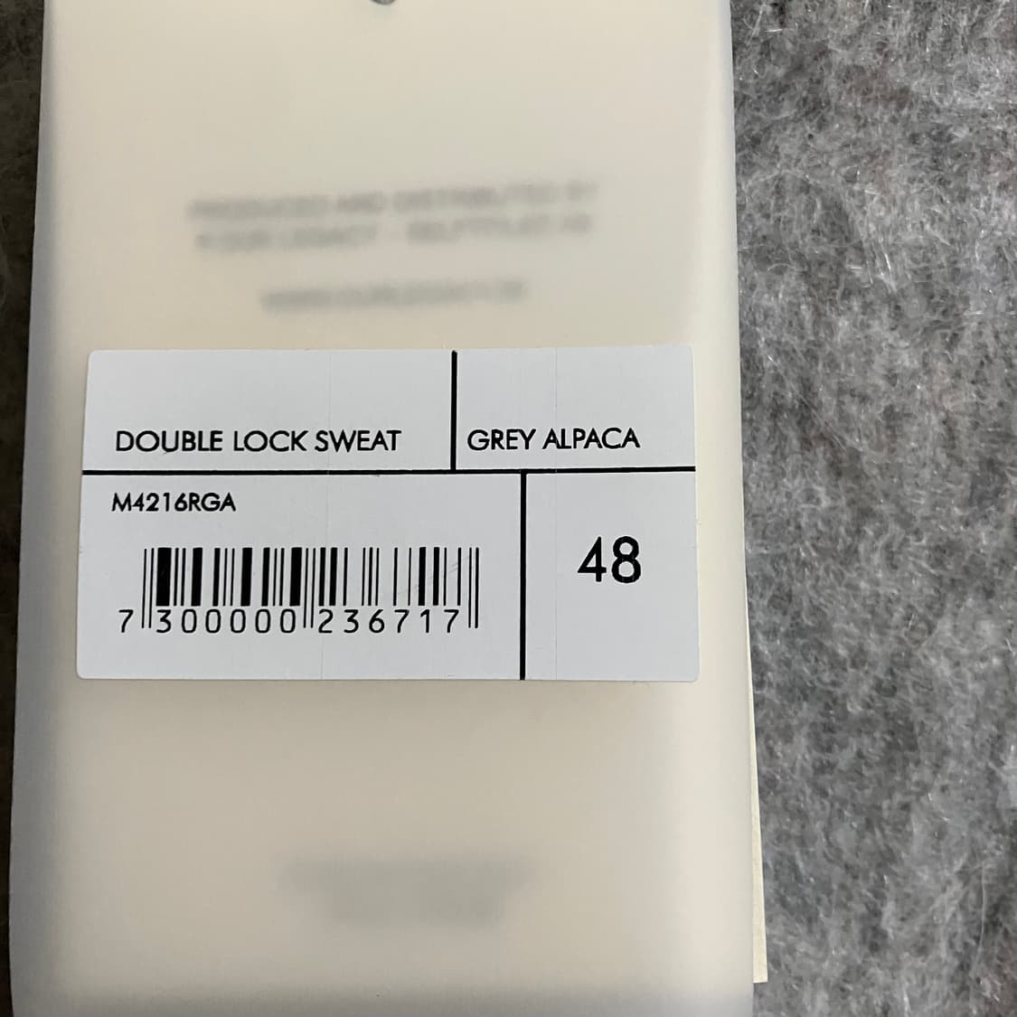 [48] 아워레가시 더블락 스웨터 알파카 그레이 브이넥 상품이미지6