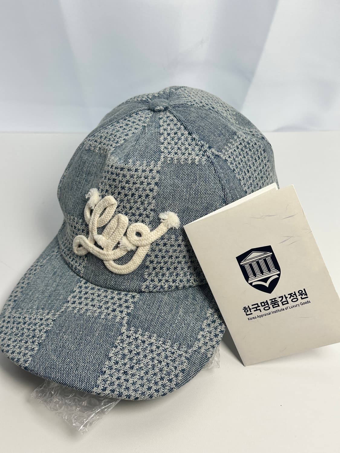 루이비통 데님 다미에 패치워크 캡 상품이미지1