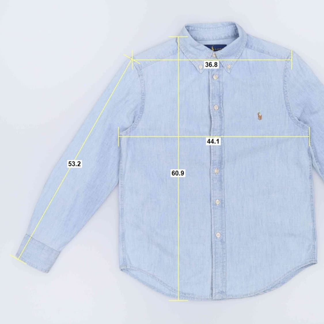 [M] 신형 폴로 랄프로렌 여성 샴브레이 데님 셔츠 청남방 3786 상품이미지7