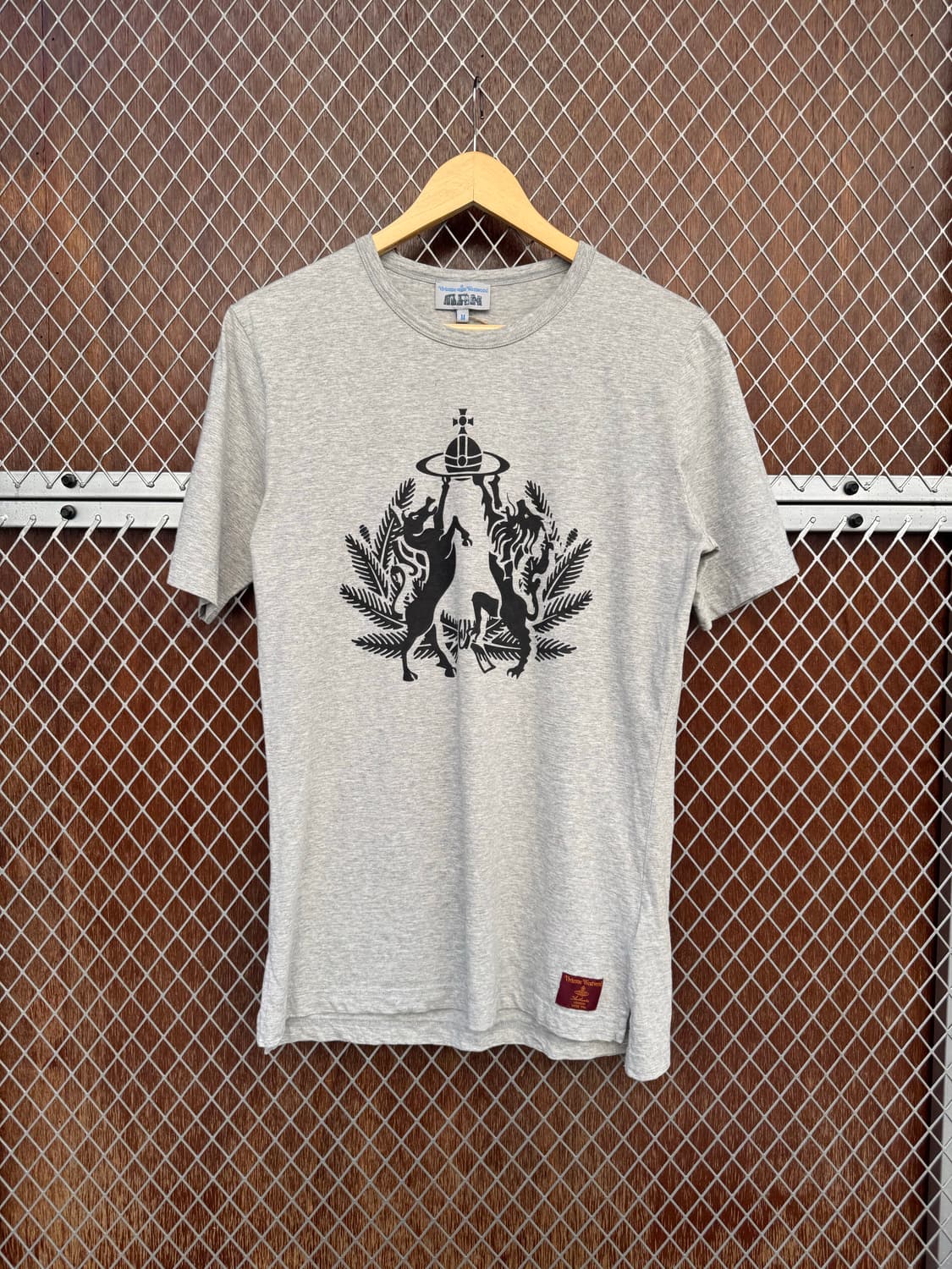 비비안웨스트우드 사자 그래픽 프린팅 그레이 반팔 티셔츠 M 상품이미지1