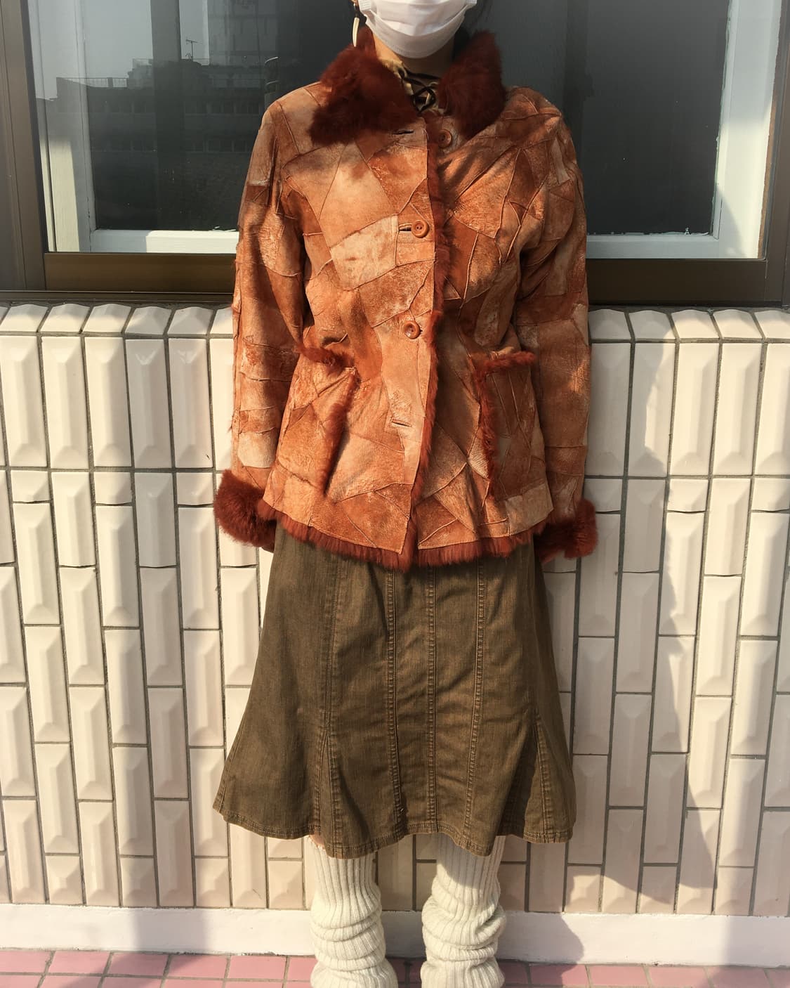 rabbit fur patch work mustang 상품이미지1