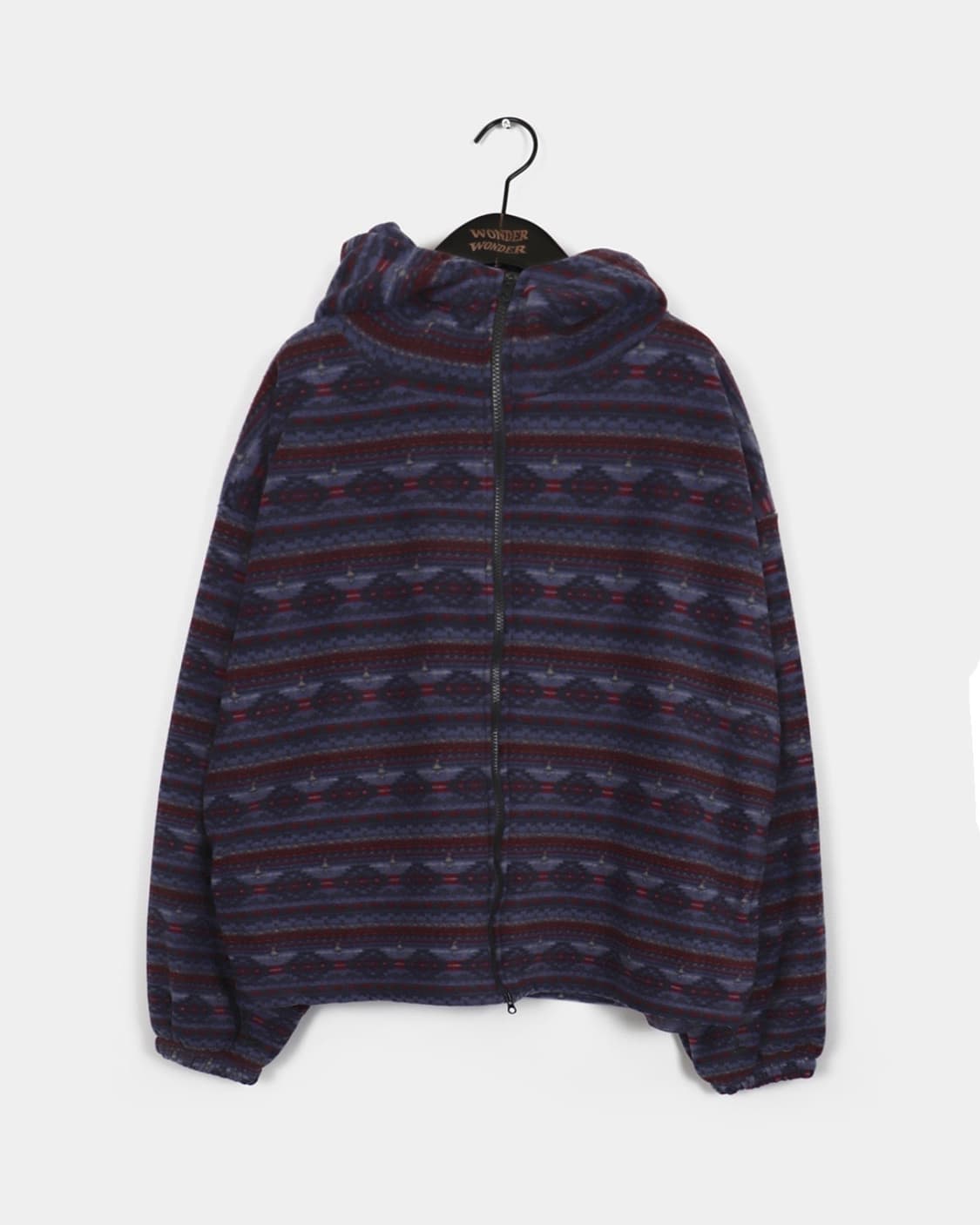 [새상품] 우닌 빈티지 노르딕 후리스 투웨이 후드 집업 상품이미지1