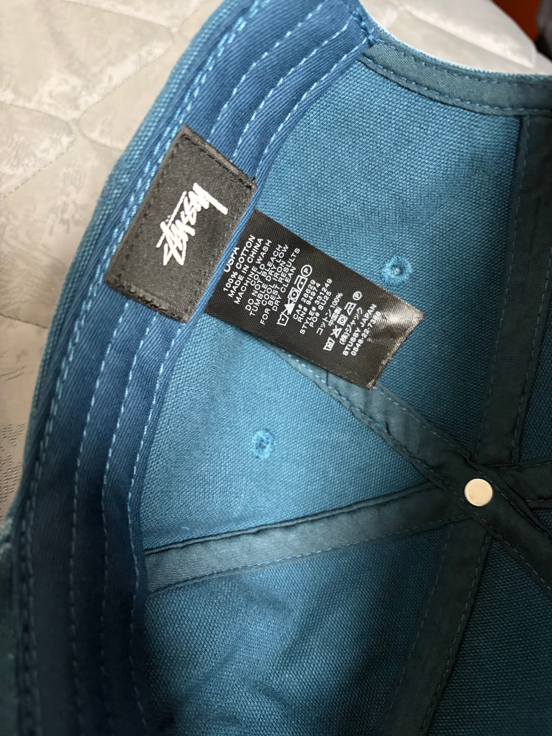 스투시 아워레가시 워크샵 미드 뎁스 캡 네이비 상품이미지3