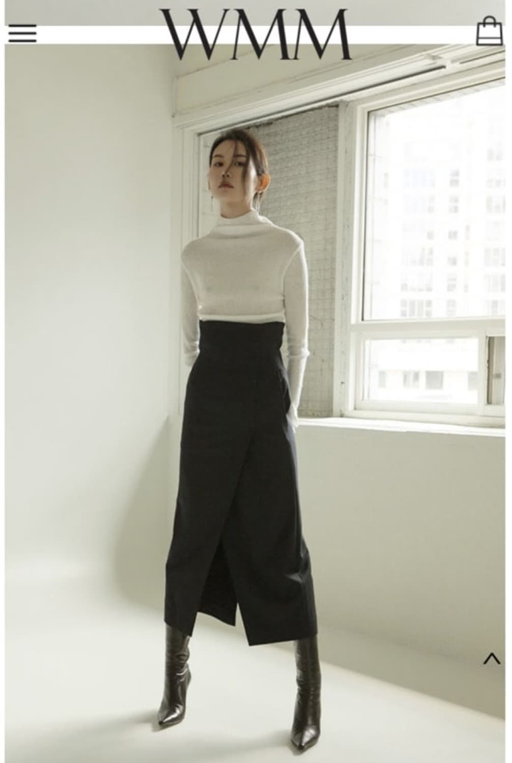 WMM 소쟌 울 랩스커트 S 여성 치마 상태좋음 상품이미지1