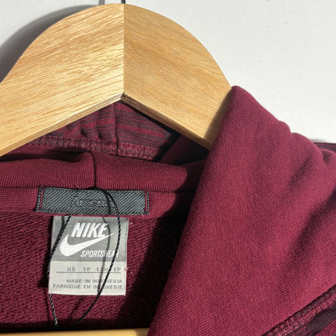 나이키 아스널 버건디 후드티 (무료배송) 상품이미지4
