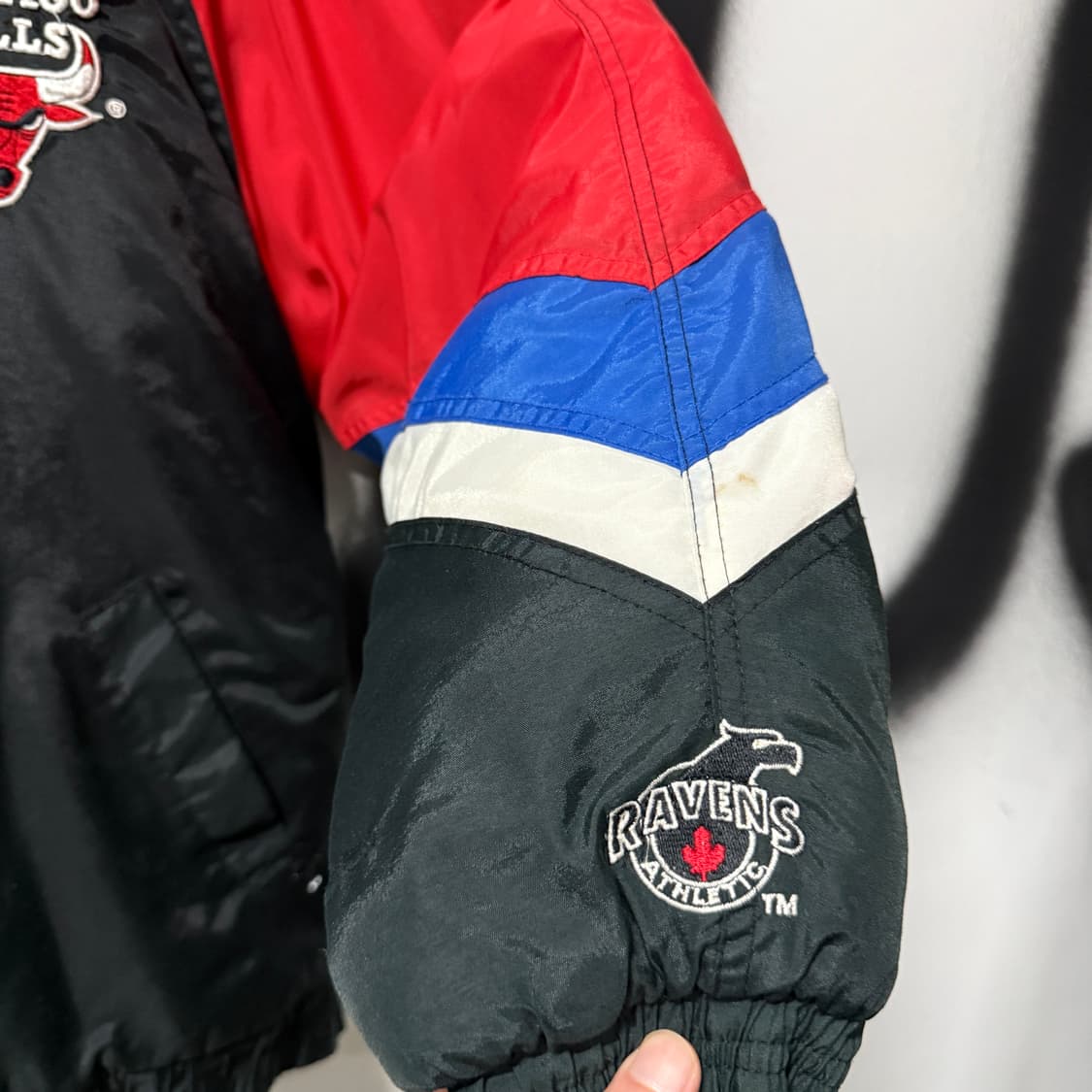USA Ravens NBA 시카고 불스 빅 패치 올드스쿨 집업 자켓 상품이미지6