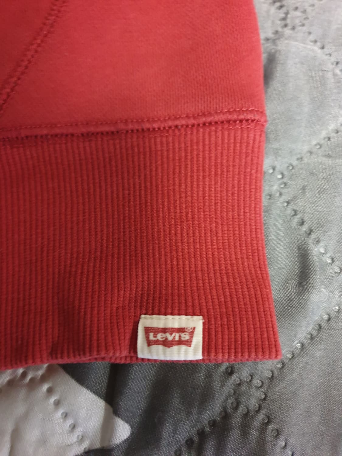 리바이스 워싱 클래식 501 기모 후드집업 빈티지레드 (S) 상품이미지3