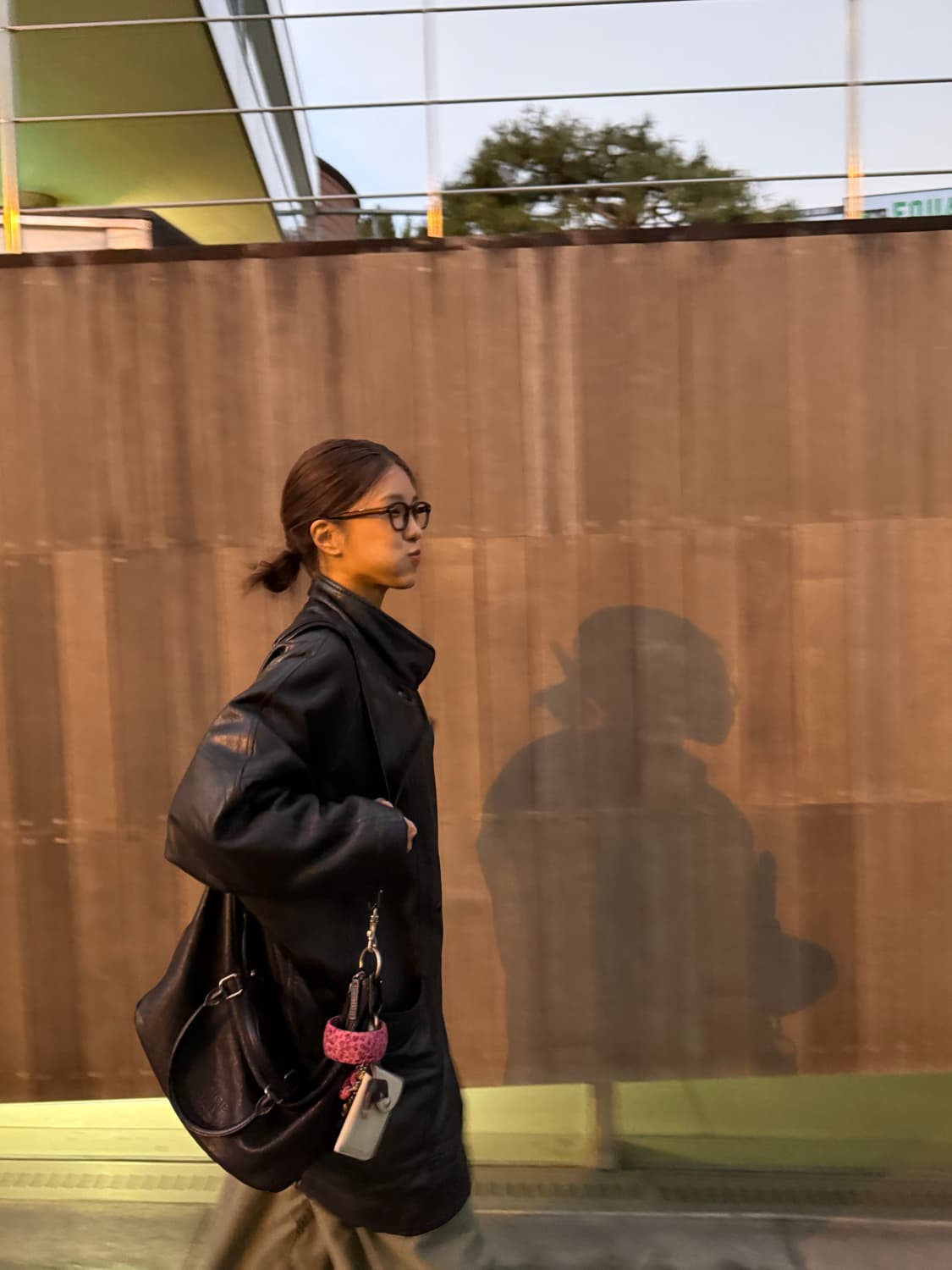 하이넥 더블 레더 자켓 상품이미지1