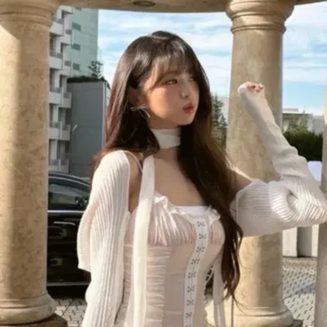 쓰리타임즈 릿볼레로 가디건 화이트 새상품 상품이미지2