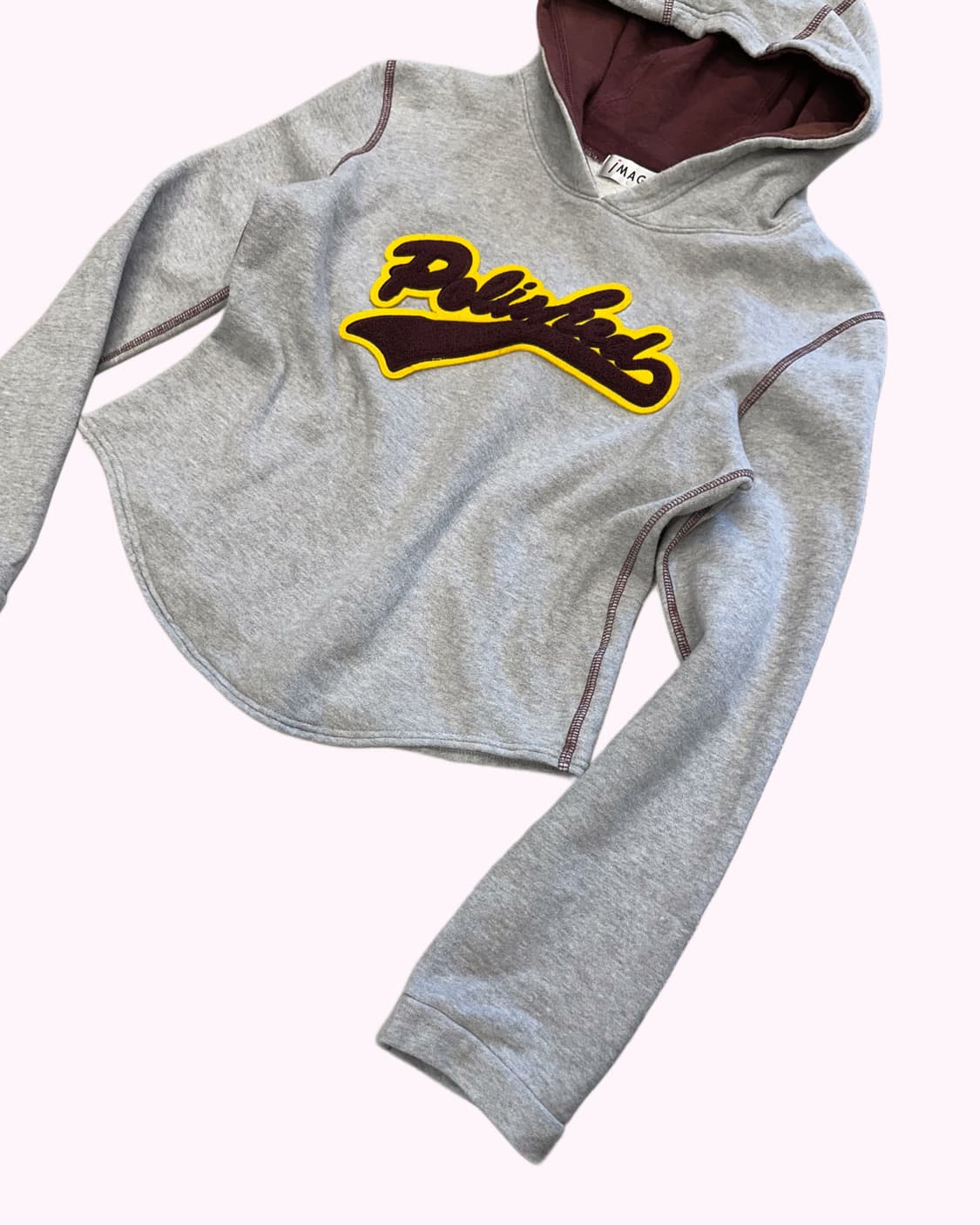 IMAGE boucle patch crop hood t-shirt 상품이미지2