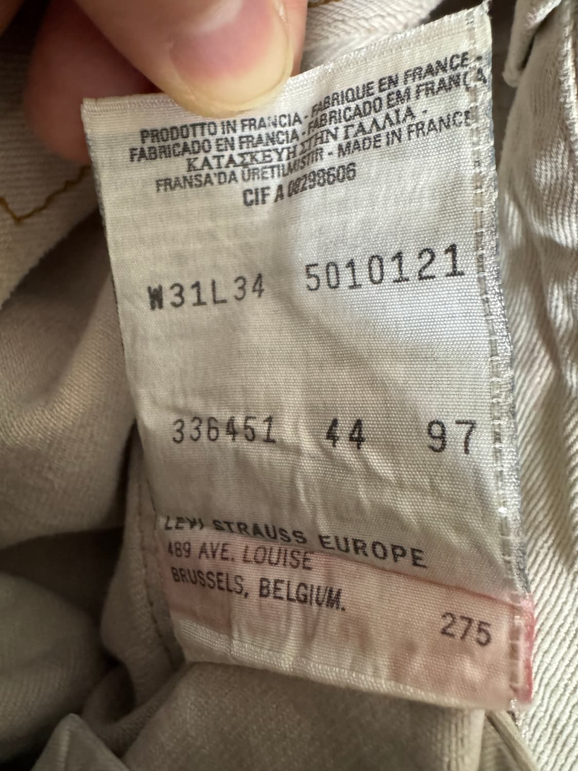 빈티지 90s 리바이스 501 락밴드 프린팅 커스텀 팬츠 31/34 상품이미지5