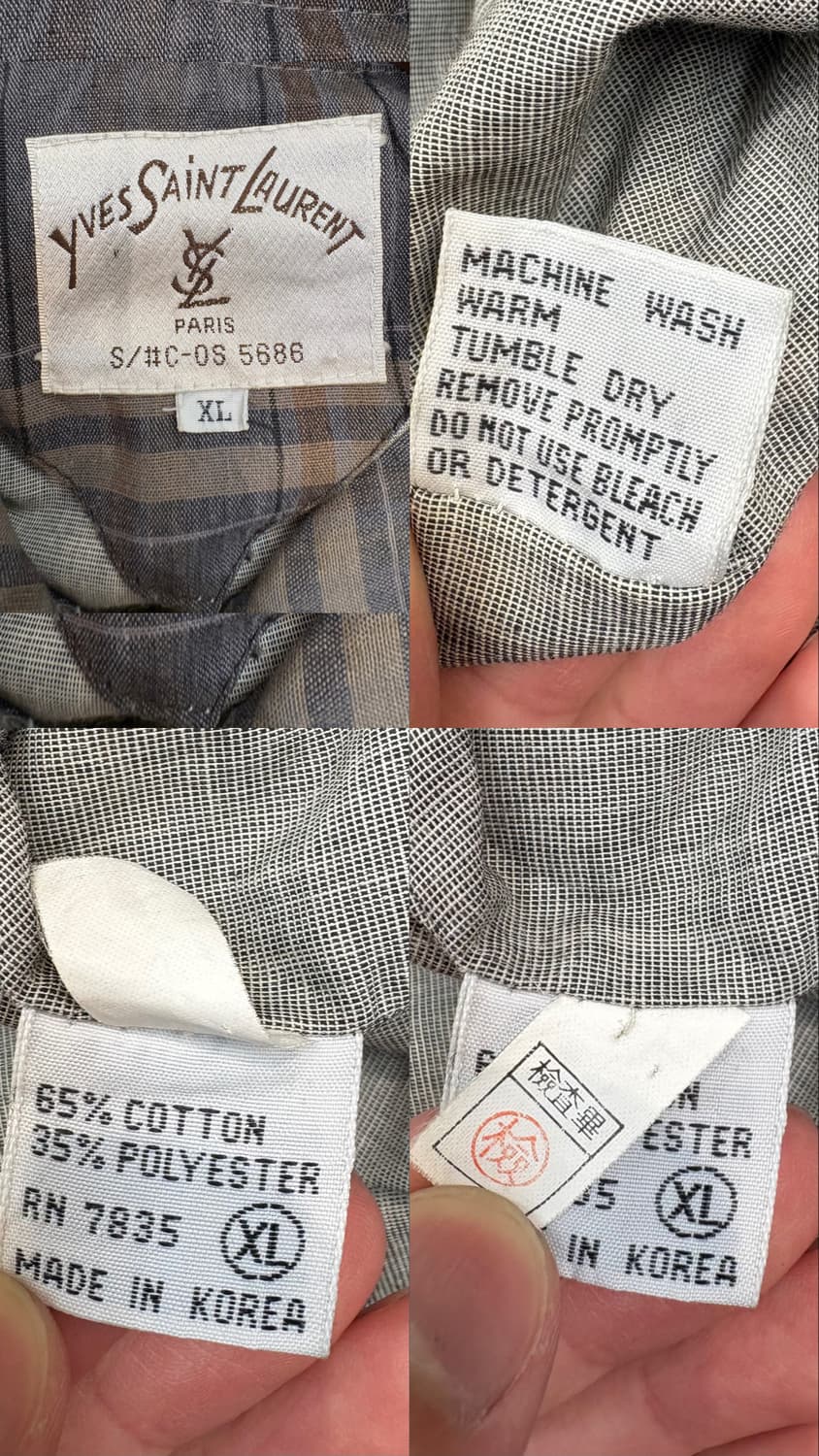 입생로랑 체크 해링턴 자켓 상품이미지10