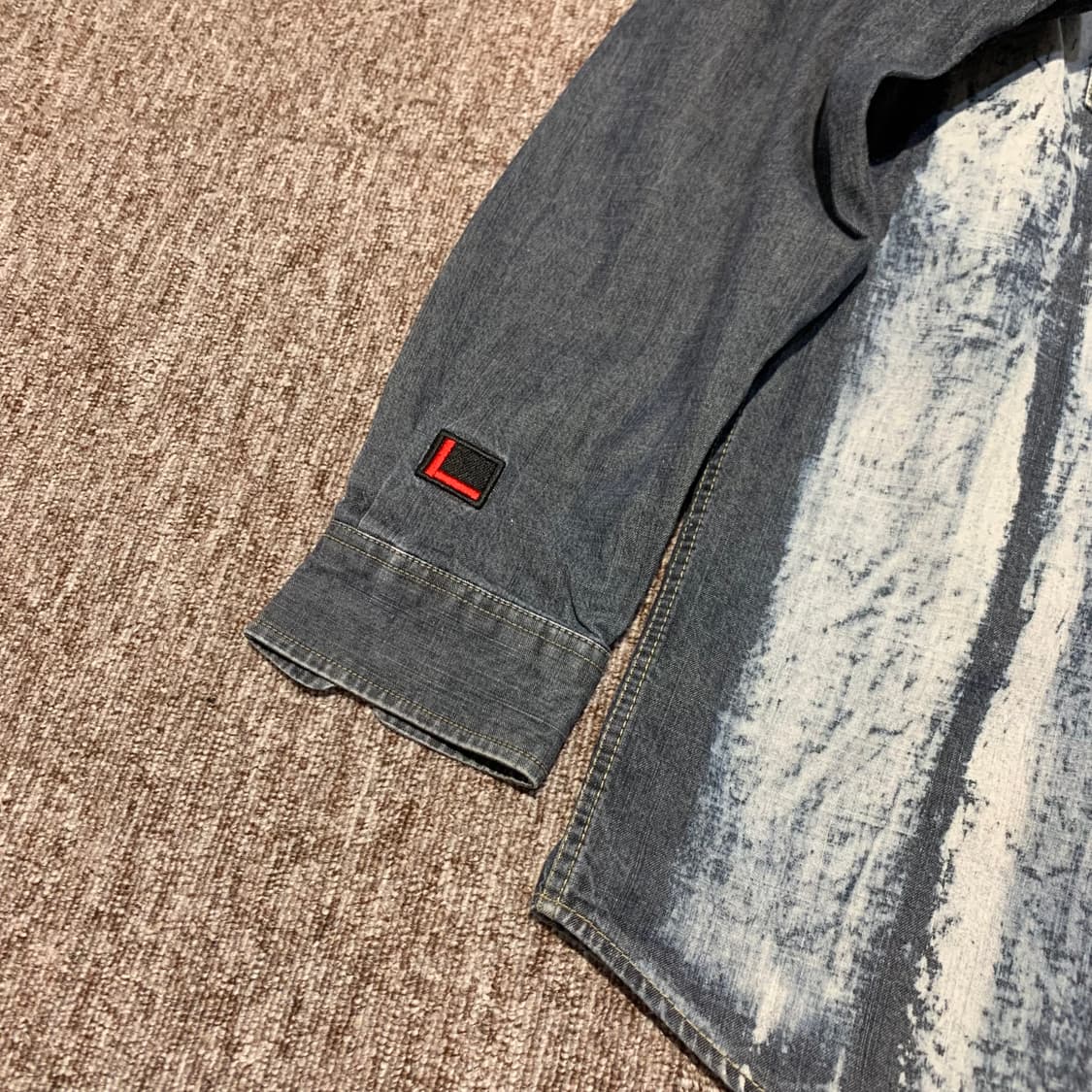 L) FUBU 푸부 빈티지 청 데님 셔츠 Y2K 상품이미지6