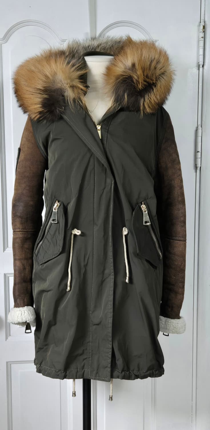 이태리 wild arctic 와일드 아틱 시어링배색 파카 상품이미지1