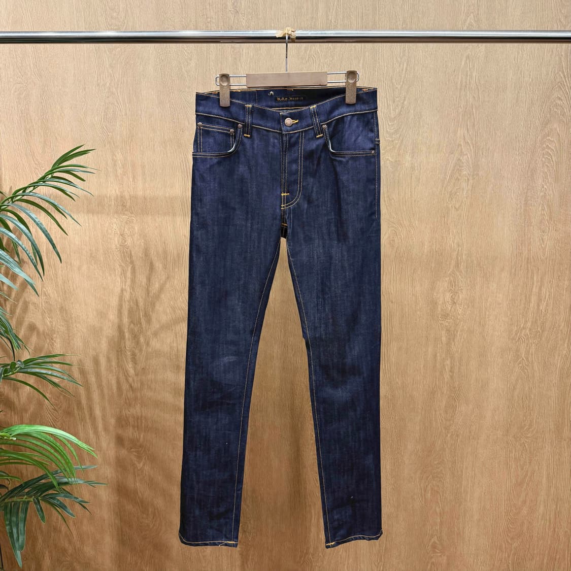 누디 진스 씬핀 데님 팬츠 워싱 오가닉 스크래치 다크 인디고 상품이미지1