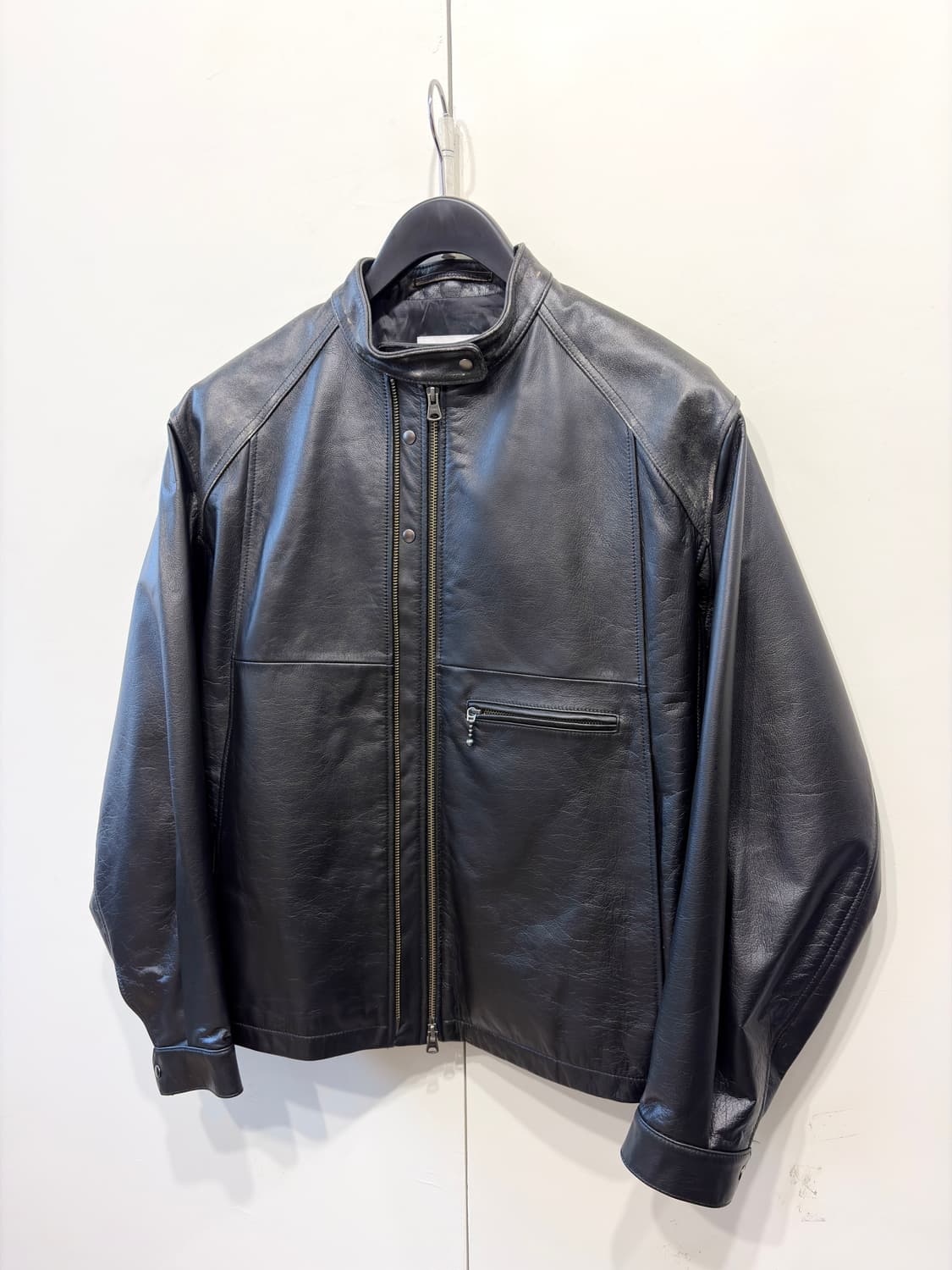 25FW 이얼즈어고 디스트레스드 레더 자켓 상품이미지2