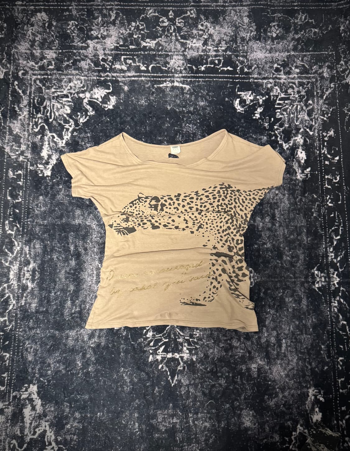Leopard print slim t-shirt 상품이미지1