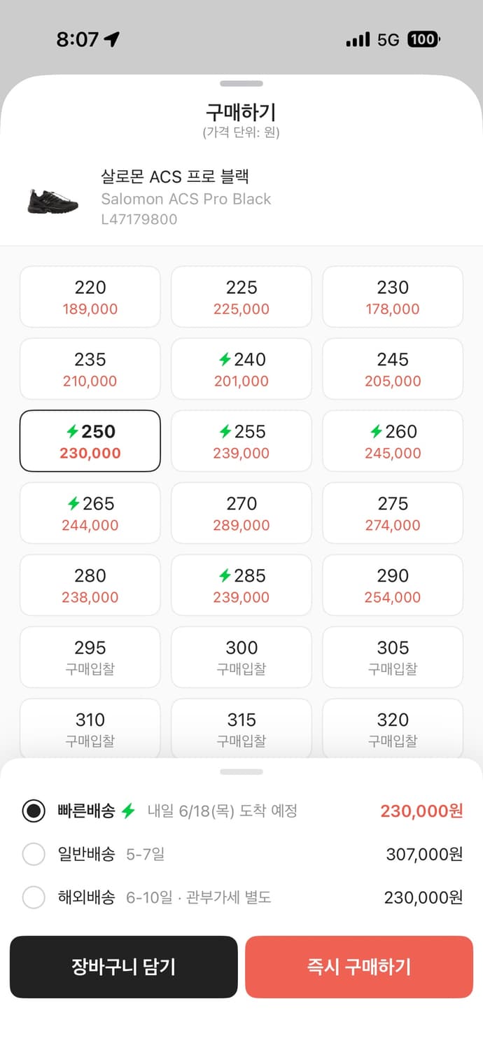 살로몬 ACS 프로 블랙 상품이미지2
