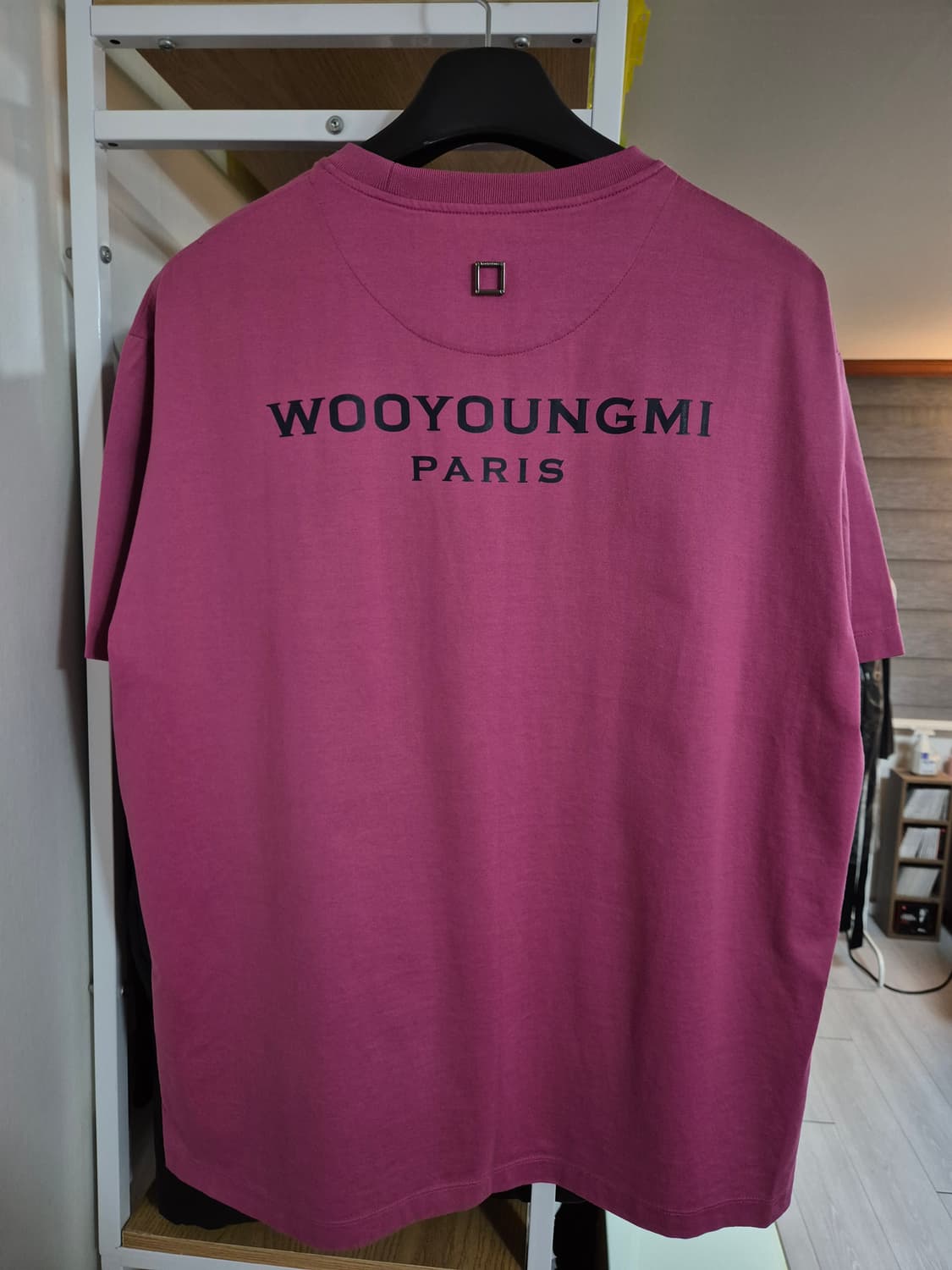 우영미 백로고 반팔티 50 핑크 상품이미지1