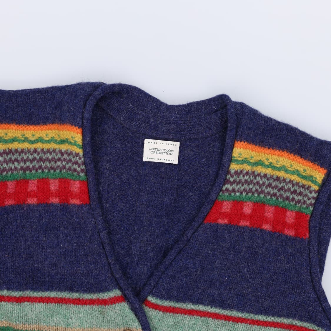 실측확인 베네통 울니트 조끼 0407H1 상품이미지3