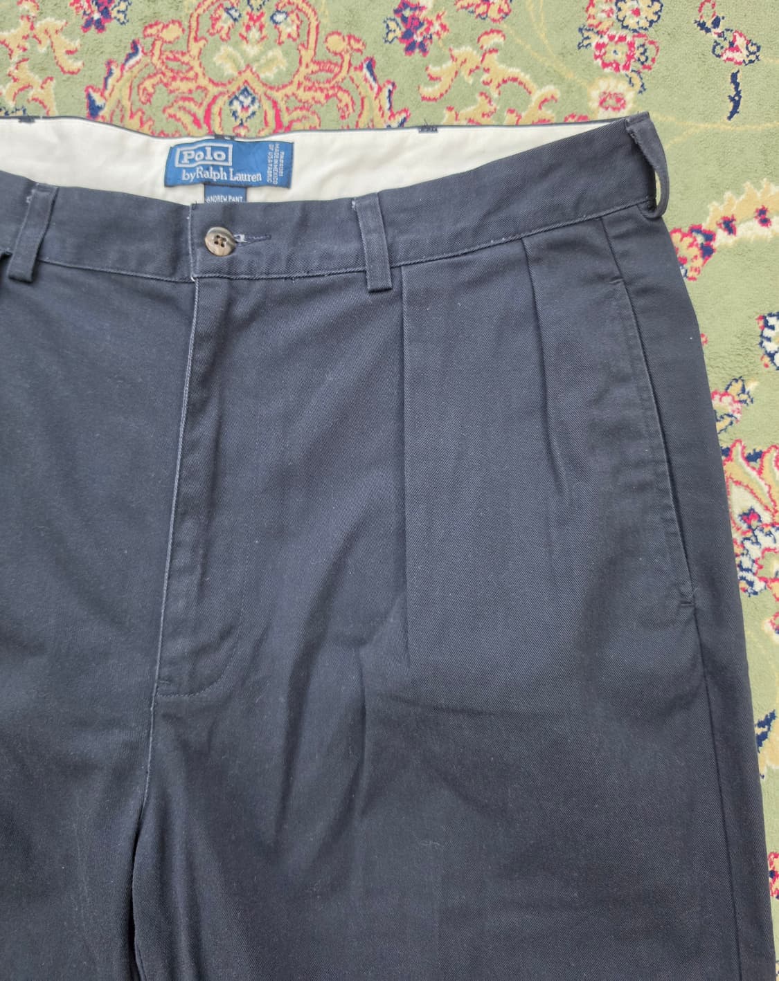 [최종할인] 00' 폴로 네이비 앤드류 투턱 클래식 치36-34  상품이미지3