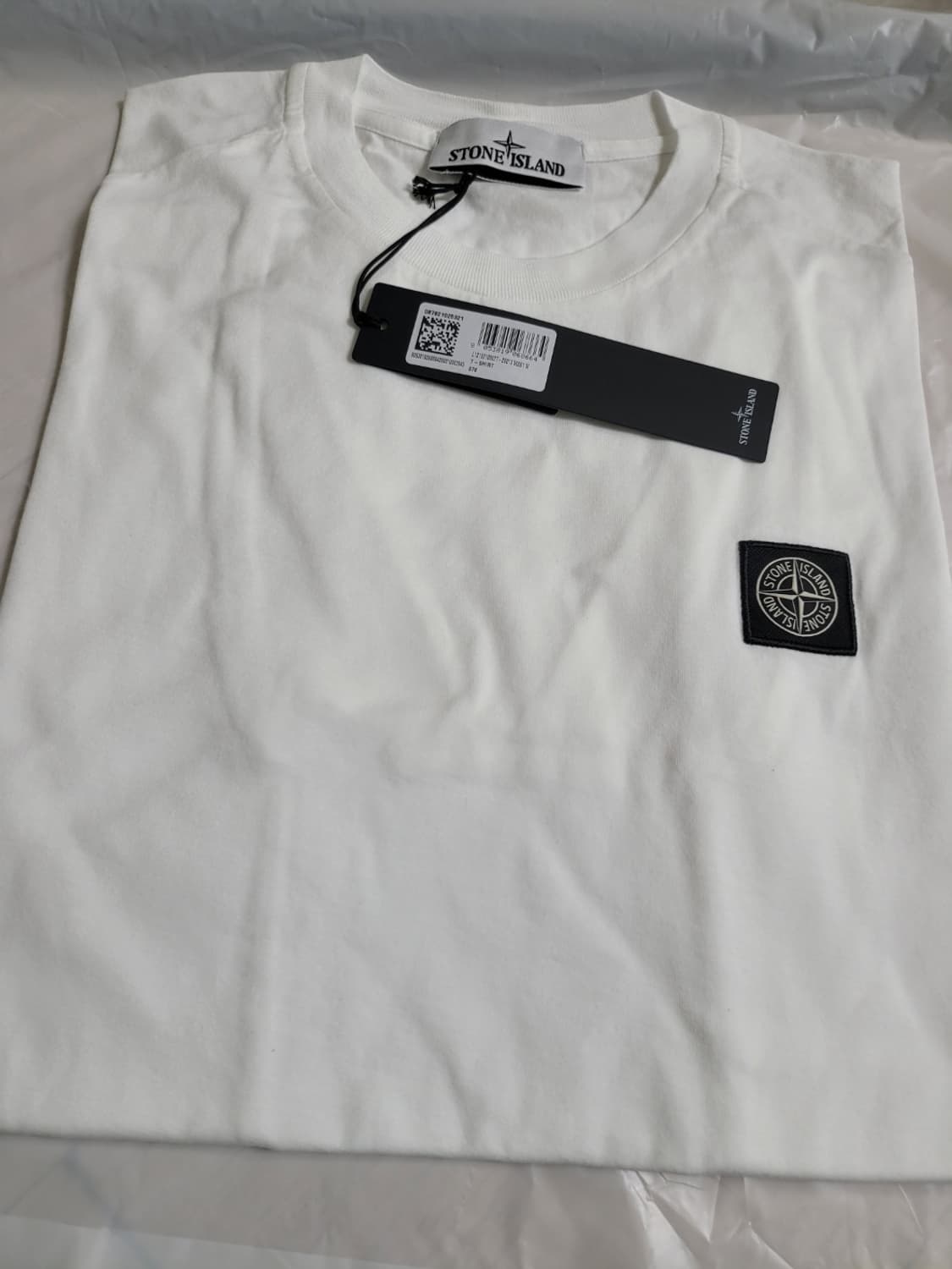 ✍️ [새상품/풀구성] 스톤아일랜드 로고 패치 티셔츠 상품이미지5