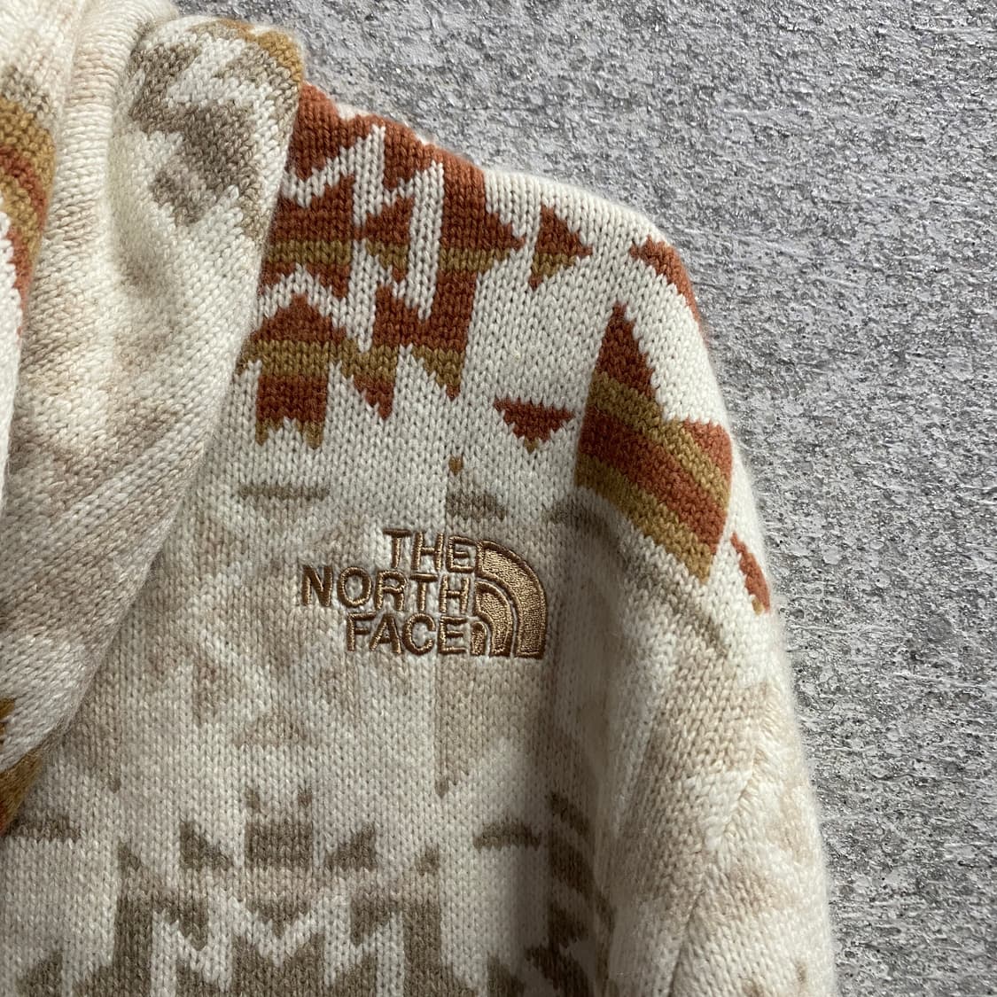 노스페이스 나바호 에어 울 베이지 스웨터 니트 집업 B3976  상품이미지5