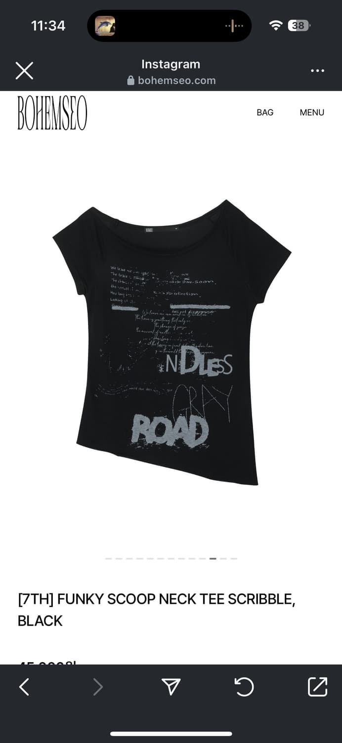 보헴서bohemseo  FUNKY SCOOP NECK TEE 상품이미지4