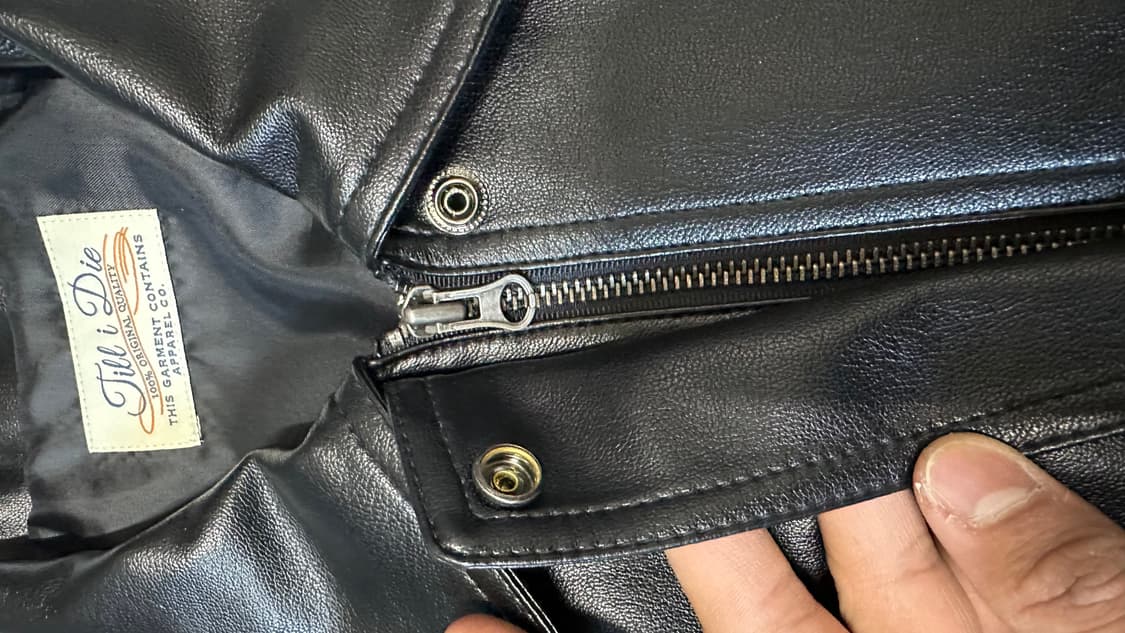 Till I Die 블랙 레더 자켓 상품이미지3