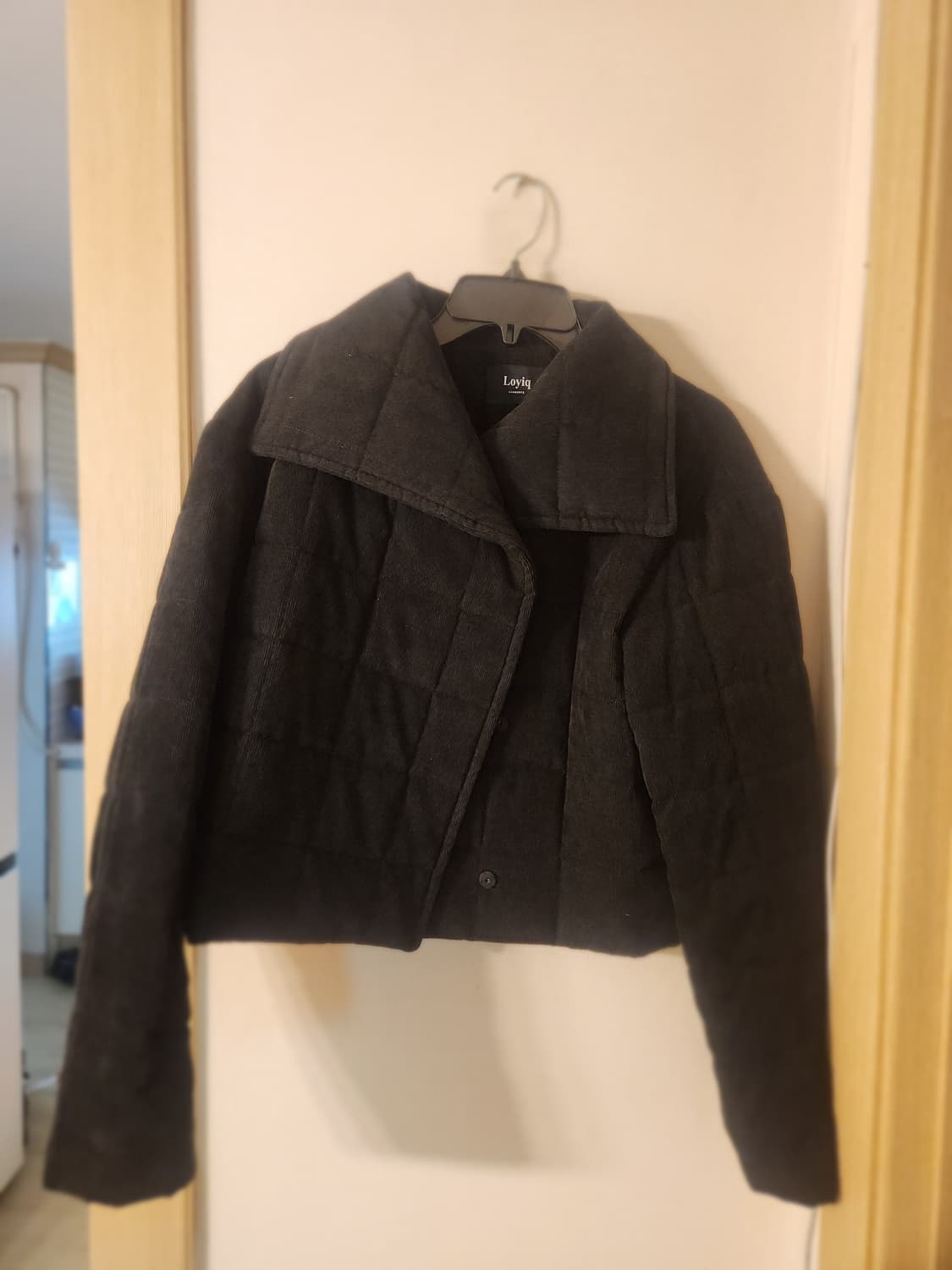 로이크 블랙 코르듀이 숏패딩 자켓 상품이미지1